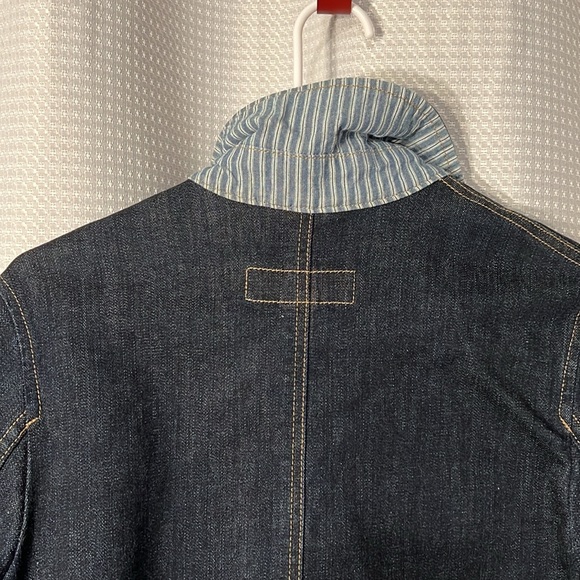 Eddie Bauer Outdoor Outfitter Button Down Denim Jean Jacket Size Petite Small - Picture 4 of 9